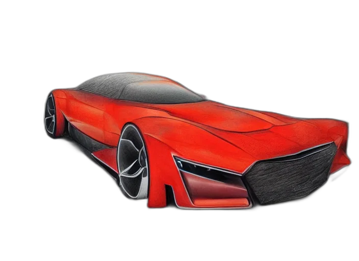 car, concept art, 3d render, photorealistic, cartoon, concept, non, coloring transparent PNG cut-out