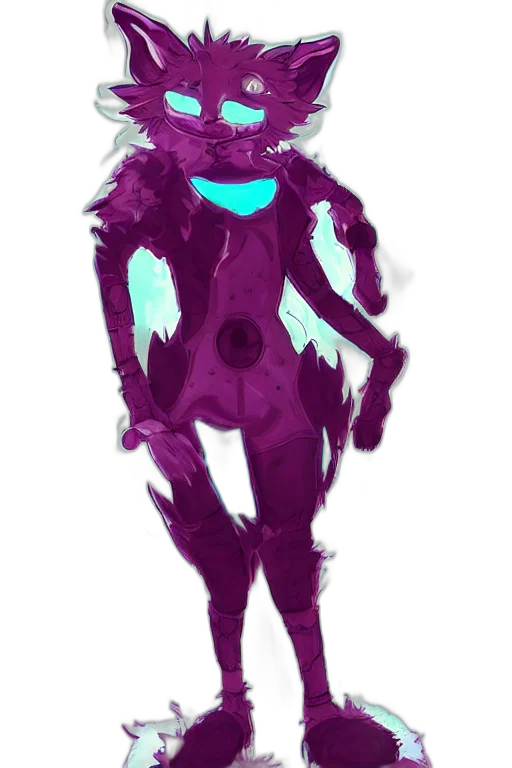 creature, robot, mask, dress, concept art, vaporwave, fantasy art, cyberpunk transparent PNG cut-out