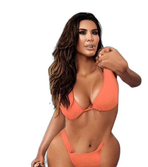 professional, photo, kim, kardashian transparent PNG cut-out