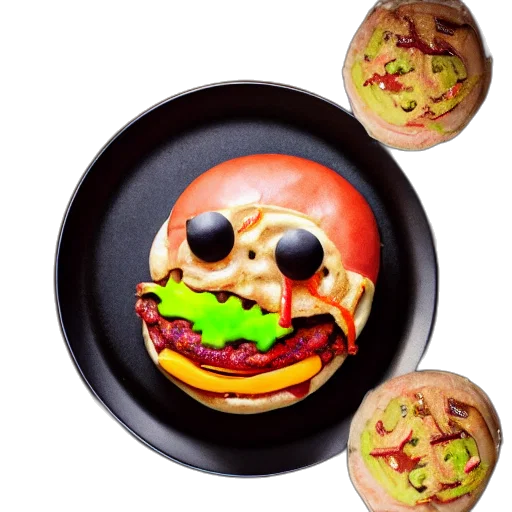 food, 3d render, pixel art, concept art transparent PNG cut-out