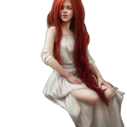 dress, hair, fantasy art, concept art transparent PNG cut-out