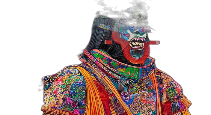 mask, jacket, face, dragon transparent PNG cut-out