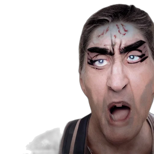 face, creature, photorealistic, 3d render, cartoon, concept art, depraved, insane transparent PNG cut-out