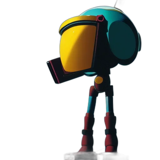 robot, staff, weapon, hat transparent PNG cut-out