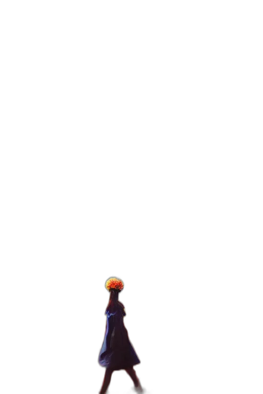 robot, creature, dress, staff, pixel art, 3d render, concept art, anime transparent PNG cut-out