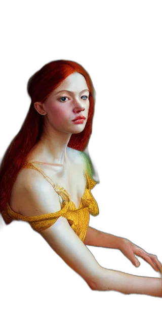 dress, crown, jewelry, face, fantasy art, photorealistic, oil painting, concept art transparent PNG cut-out