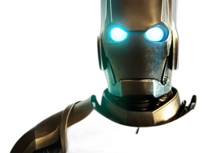 robot, 3d render, concept art, comic book art transparent PNG cut-out