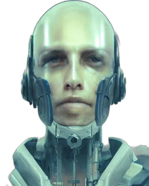 robot, face, mask, creature transparent PNG cut-out