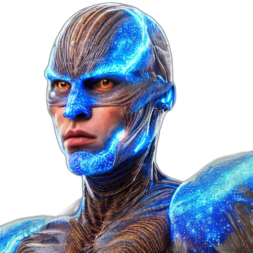 mask, robot, creature, face, concept art, comic book art, 3d render, photorealistic transparent PNG cut-out