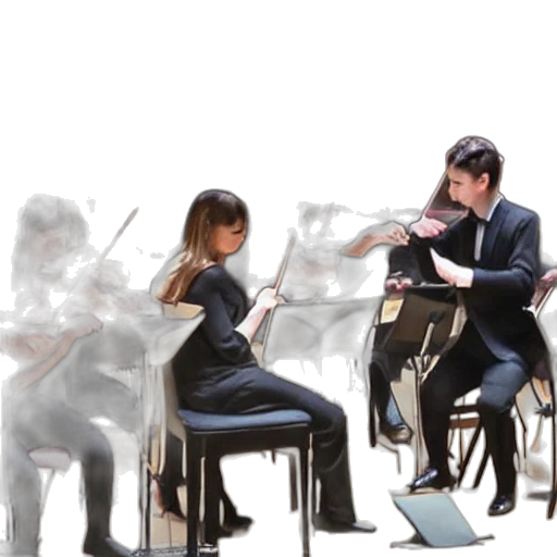staff, concept art, photorealistic, orchestra, composed, dogs transparent PNG cut-out