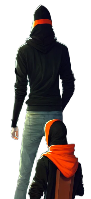 jacket, staff, hat, mask transparent PNG cut-out