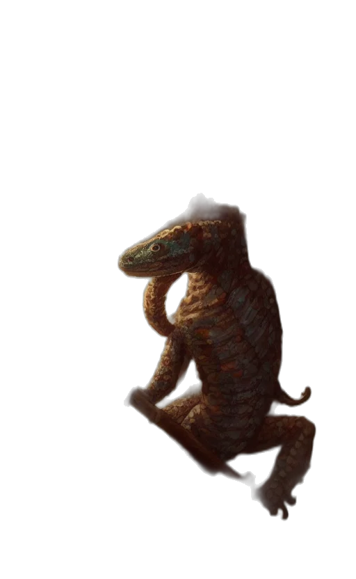 creature, dragon, animal, staff transparent PNG cut-out