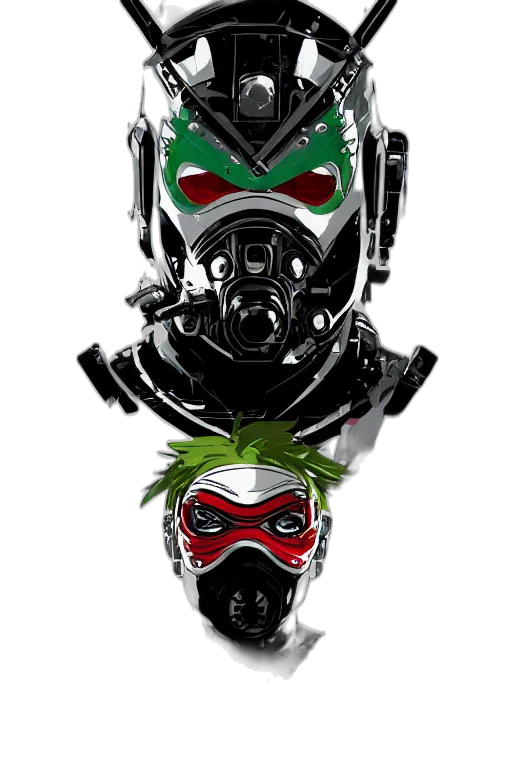 mask, comic book art, concept art, cartoon transparent PNG cut-out