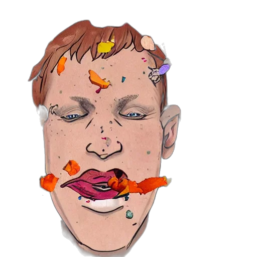 face, mask, staff, creature, cartoon, concept art, photorealistic, watercolor transparent PNG cut-out