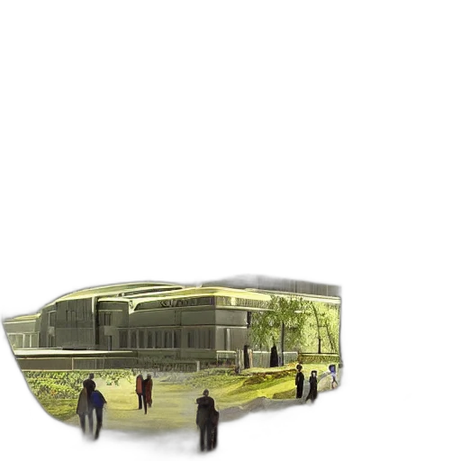 building, 3d render, concept art, photorealistic transparent PNG cut-out