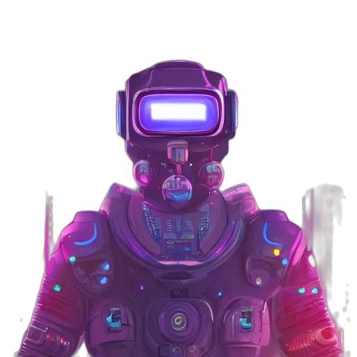 robot, mask, jacket, weapon transparent PNG cut-out