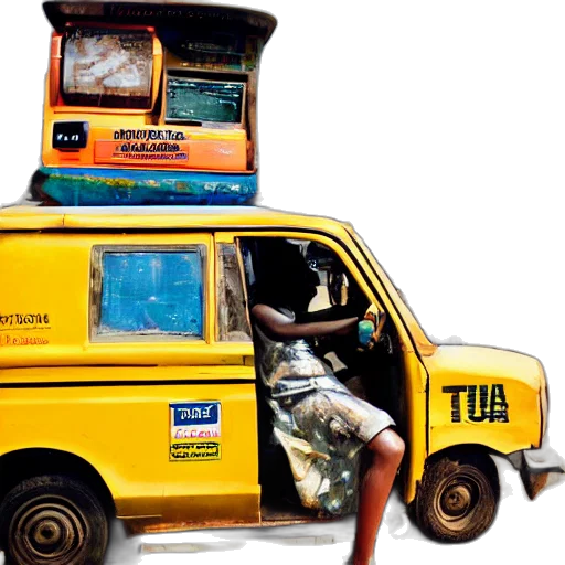 car, furniture, old, polaroids, futuristic, african, mobile, market transparent PNG cut-out