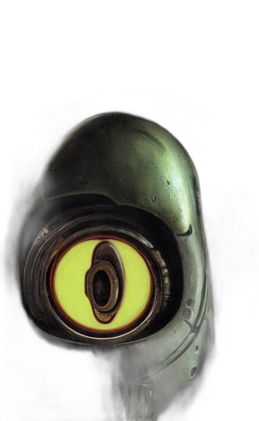 mask, robot, face, creature, concept art, 3d render, photorealistic, comic book art transparent PNG cut-out