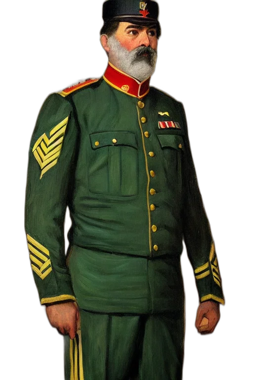 jacket, staff, hat, weapon transparent PNG cut-out