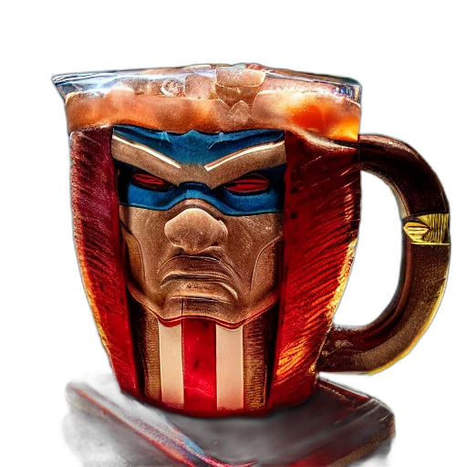 comic book art, 3d render, photorealistic, concept art, closeup, photograph, glossy, captain transparent PNG cut-out