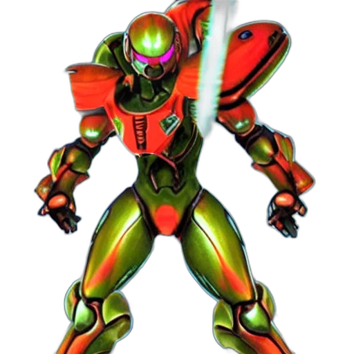 robot, weapon, animal, concept art, 3d render, comic book art, pixel art, red transparent PNG cut-out