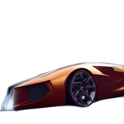 car, 3d render, concept art, photorealistic transparent PNG cut-out