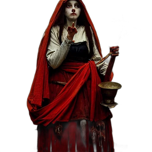 dress, staff, mask, concept art transparent PNG cut-out