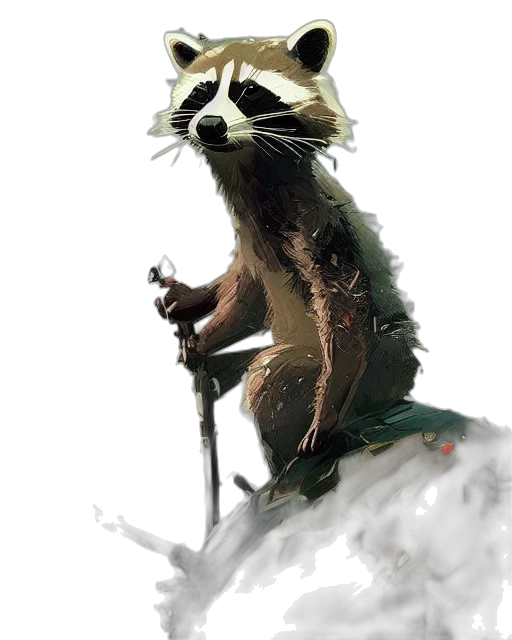 animal, creature, staff, sword transparent PNG cut-out