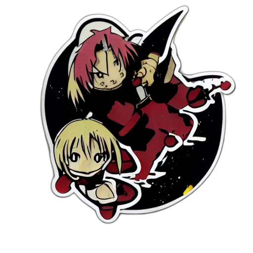 staff, anime, pixel art, cartoon, concept art, red, die, cut transparent PNG cut-out