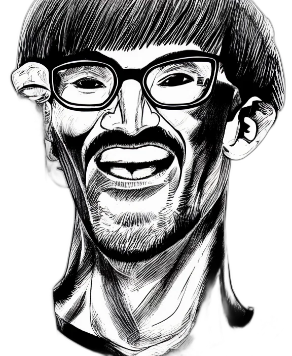face, cartoon, comic book art, photorealistic, pencil sketch, hightly, detailed, ink transparent PNG cut-out