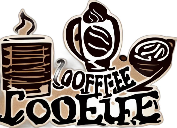 coffee, shop, logo, disgusting transparent PNG cut-out