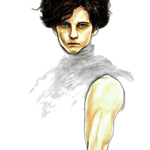 face, hair, comic book art, concept art transparent PNG cut-out