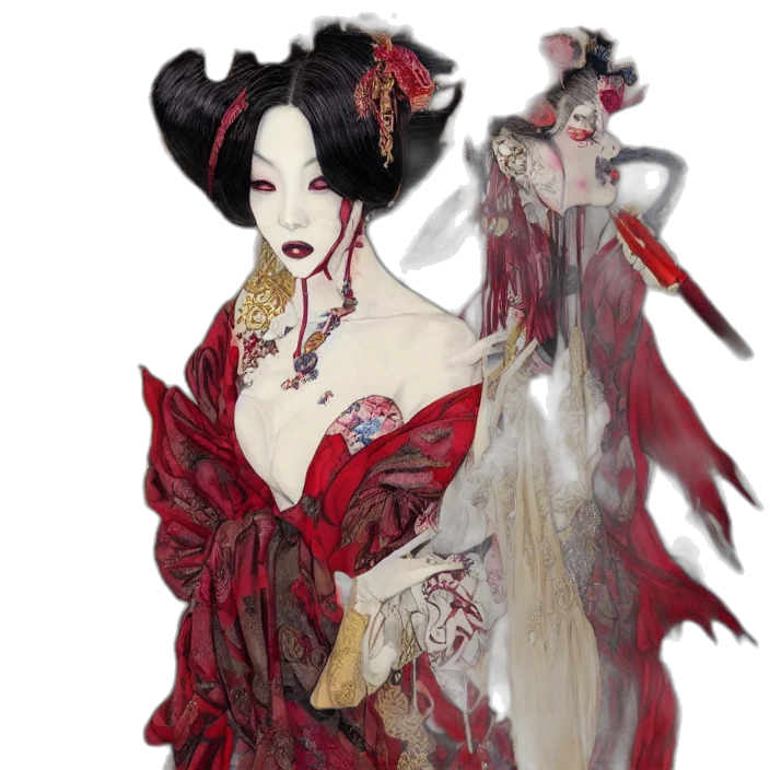 fantasy art, concept art, photorealistic, pixel art, red, dark, watercolor, painting transparent PNG cut-out