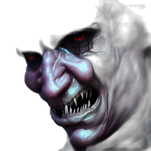 face, mask, creature, staff transparent PNG cut-out