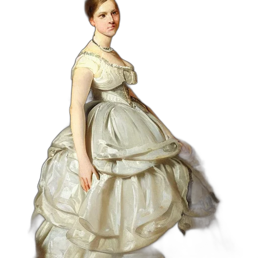 dress, jewelry, staff, crown transparent PNG cut-out