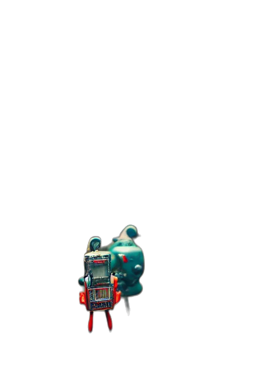 robot, weapon, bottle, staff, pixel art, concept art, 3d render, cyberpunk transparent PNG cut-out