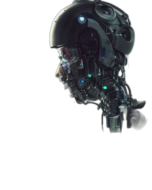 robot, mask, face, weapon transparent PNG cut-out