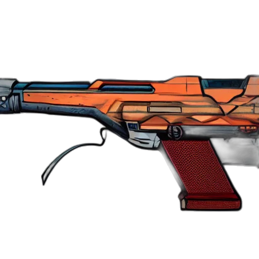 weapon, concept art, 3d render, pixel art transparent PNG cut-out