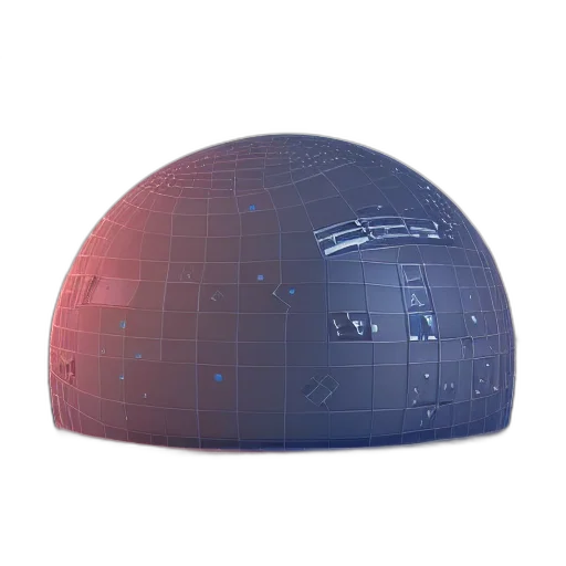 hat, crown, robot, 3d render, vaporwave, cyberpunk, concept art, outer space transparent PNG cut-out
