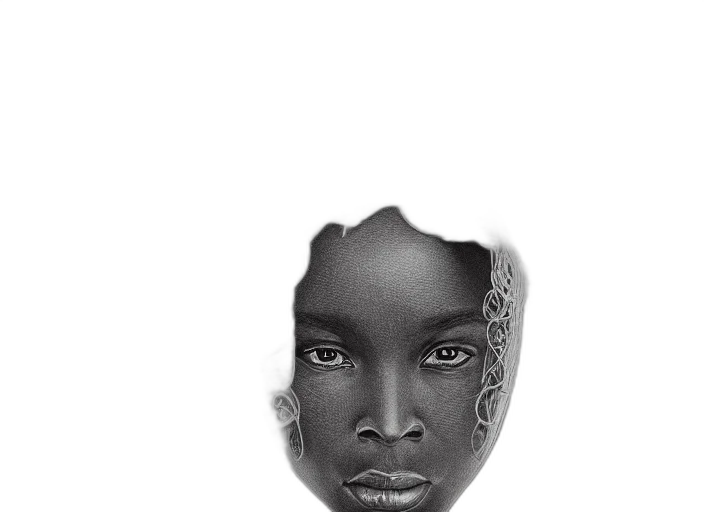 face, crown, jewelry, mask, photorealistic, pencil sketch, cartoon, fantasy art transparent PNG cut-out
