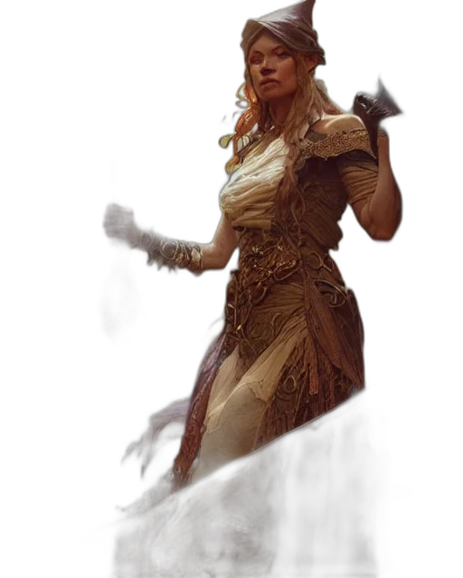 staff, dress, sword, weapon, concept art, fantasy art, comic book art, photorealistic transparent PNG cut-out