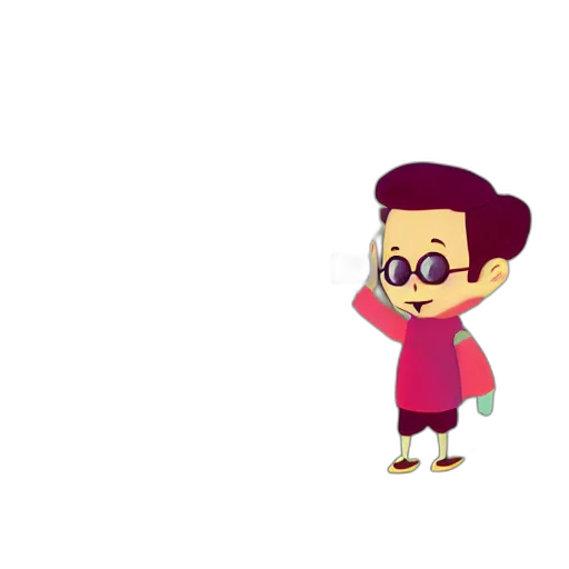 staff, cartoon, 3d render, pixel art transparent PNG cut-out