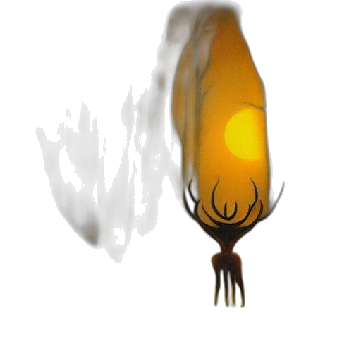 creature, mask, crown, staff transparent PNG cut-out