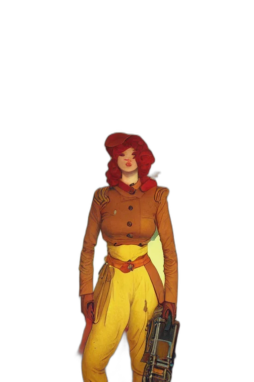 jacket, staff, dress, concept art transparent PNG cut-out