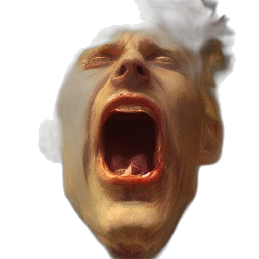 face, mask, creature, staff transparent PNG cut-out