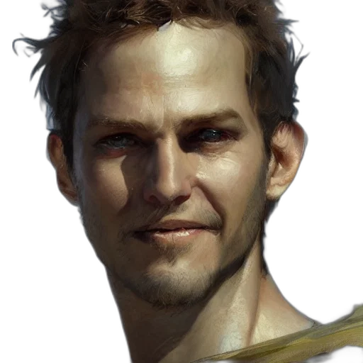 face, staff, photorealistic, concept art, fantasy art, oil painting, golden, earth tones transparent PNG cut-out