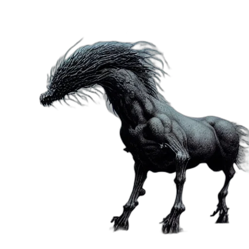 dragon, animal, creature, hair transparent PNG cut-out