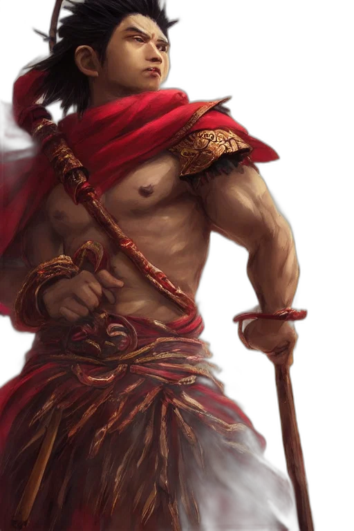 sword, weapon, staff, fantasy art, concept art, photorealistic, comic book art, red transparent PNG cut-out