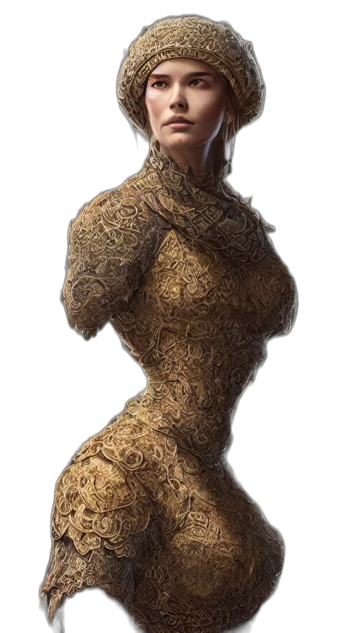 dress, face, hair, creature transparent PNG cut-out