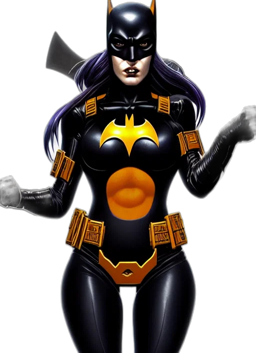 comic book art, concept art, cartoon, fantasy art, symmetry, gantz, portrait, megan transparent PNG cut-out